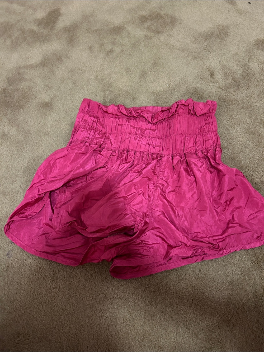 FP Movement by Free People Hot Pink Smocked Waist Active Shorts